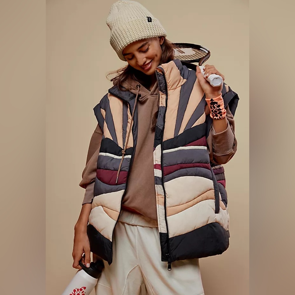 Free People In a Bubble Conversational Quilted Vest